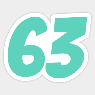 George Russell 63 - Driver Number Sticker